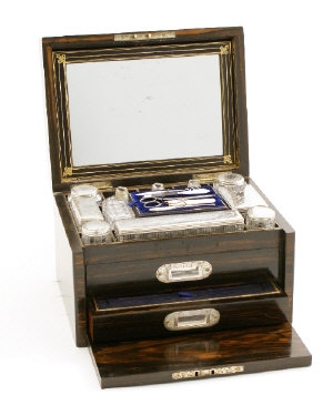 Antique Victorian Coromandel Vanity Box, circa 1867
