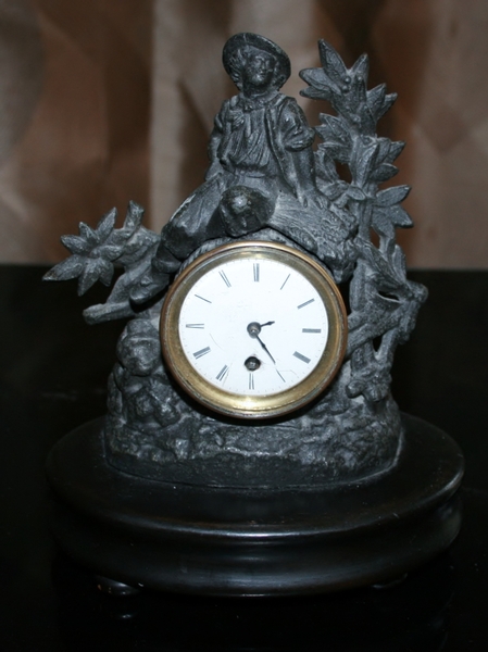 Antique A 19th Century Dutch Spelter Clock