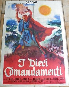 POSTER FROM CINECITTA (ROME) Ten Commandments