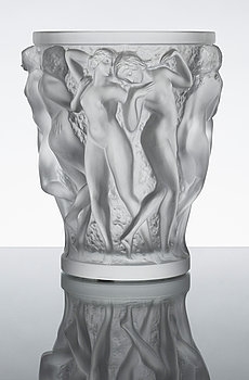 Lalique Glass Vase 'Bacchantus' 1970