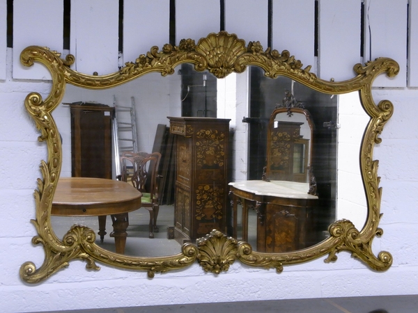Antique Antique Gilded Wood Mirror
