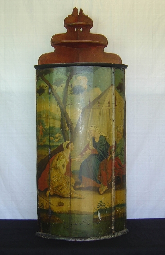 18th Century Painted Dutch Corner Cupboard