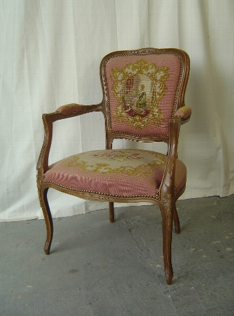 A French Louis XV Style Tapestry Chair (2)