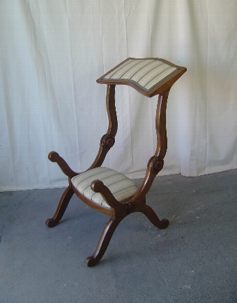 Antique Walnut Metamorphic Prayer Chair