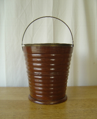 Dutch 19th Century Ribbed Fruitwood Bucket