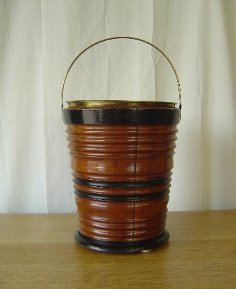 Dutch 19th Century Banded Mahogany Bucket