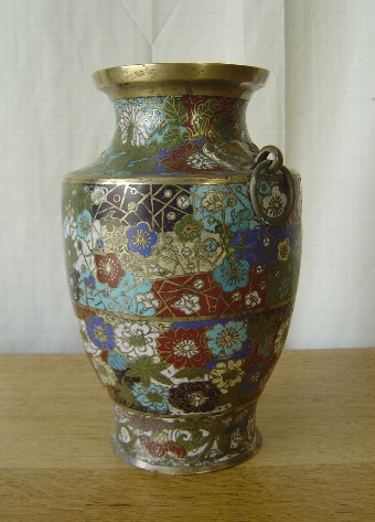 Antique 19th Century Chinese Cloisonne Vase