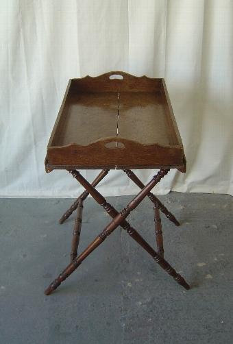 Antique Victorian Oak Butlers Tray