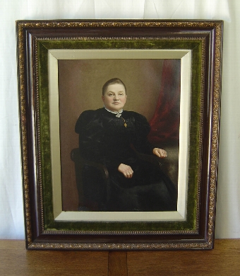 Oleograph Portrait of a Victorian Lady