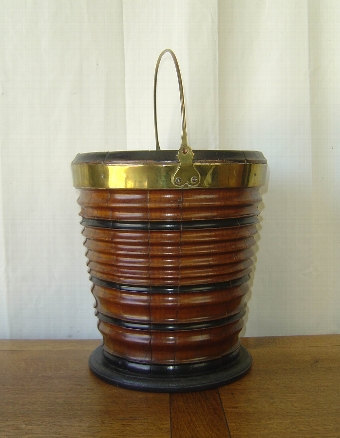 Dutch 19th Century Ribbed Mahogany Bucket