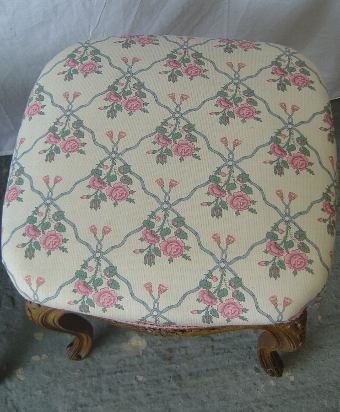 Antique Pair of French Upholstered Sprung Stools