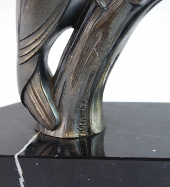 Antique Art Deco Stylised Woodpecker Bookends