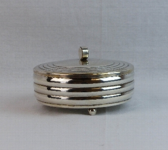 Antique Art Deco Silver Plated Jewelery Box