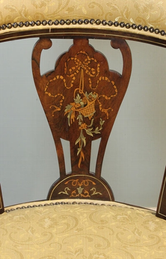 Antique Antique Edwardian Inlaid Armchair.
