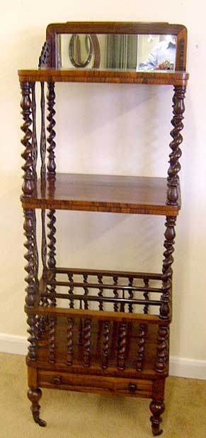 Antique Victorian Canterbury Whatnot