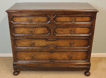 Antique Edwardian Oak Chest of Drawers.