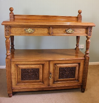 Antique Victorian Pollard Oak Buffet, Sideboard Server.