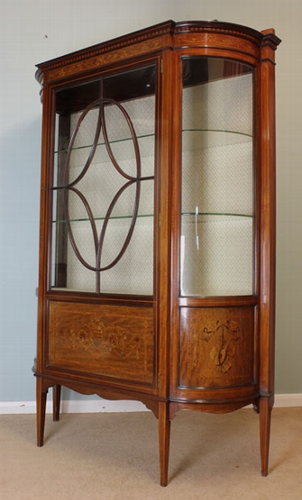 Antique Antique Edwardian Mahogany Inlaid Cabinet