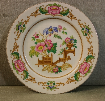 Vintage Cabinet Plate, marked Barratts, Staffordshire