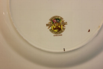 Antique Vintage Cabinet Plate, marked Barratts, Staffordshire