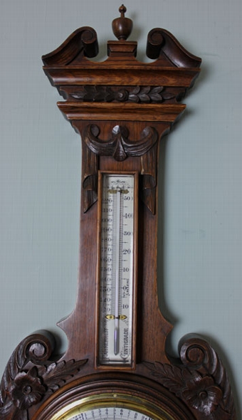 Antique Antique Victorian Oak Barometer,