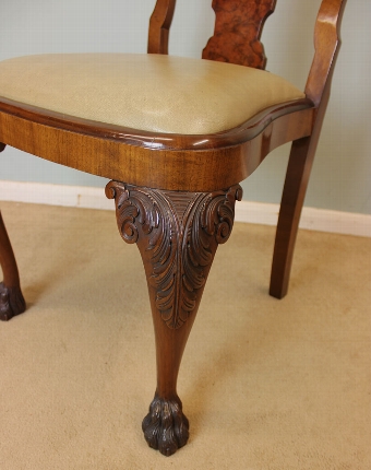 Antique Set Eight Antique Walnut Dining Chairs