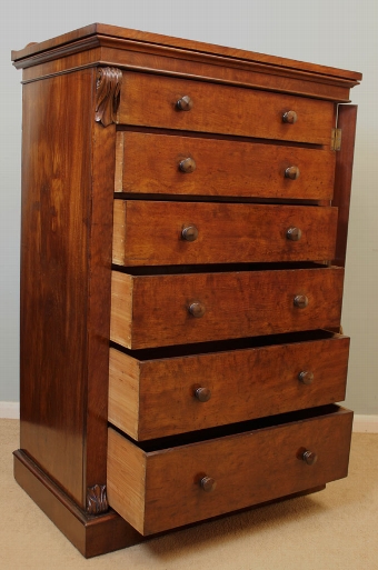 Antique Antique Victorian Mahogany Wellington Chest of Drawers