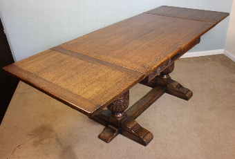 Antique Antique Refectory Draw Leaf Dining Table