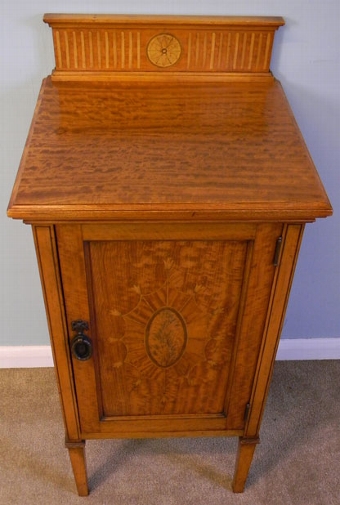 Antique Antique Edwardian Satinwood Side Cabinet