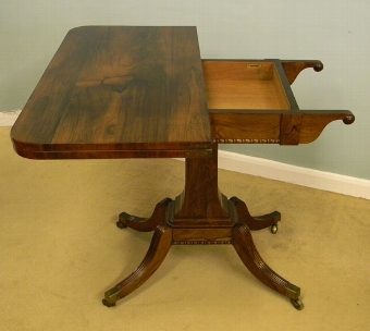 Antique Antique Rosewood Card Table / Side Table