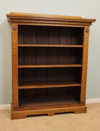 Antique Victorian Oak Poen Bookcase