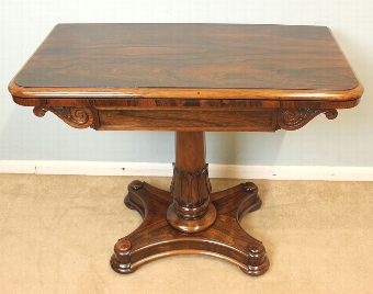 Antique Victorian Rosewood Card / Games / Side Table,