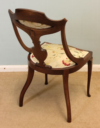 Antique Edwardian Antique Inlaid Side Chair.