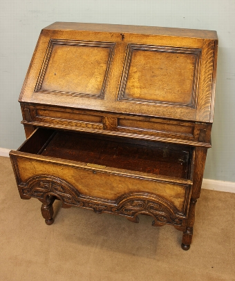 Antique Antique Oak Bureau, Writing Desk,