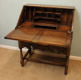 Antique Antique Oak Bureau, Writing Desk,