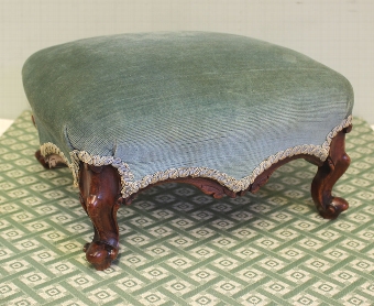 Antique Victorian Walnut Footstool,