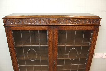 Antique Antique Oak Glazed Bookcase