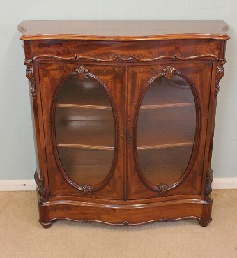Antique Mahogany Bookcase Display Cabinet,