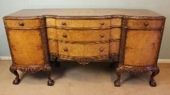 Antique Walnut Shaped Sideboard,