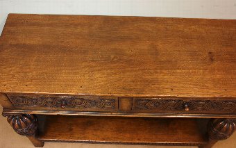 Antique Antique Oak Side Table / Serving Table.