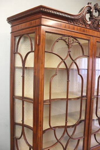 Antique Quality Edwardian Antique Inlaid Display Cabinet