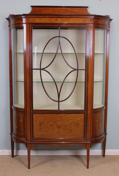 Antique Antique Edwardian Mahogany Inlaid Cabinet