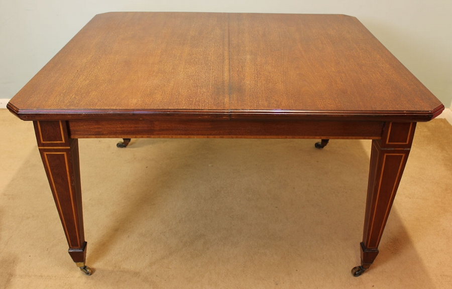 Antique Antique Edwardian Inlaid Mahogany Dining Table,