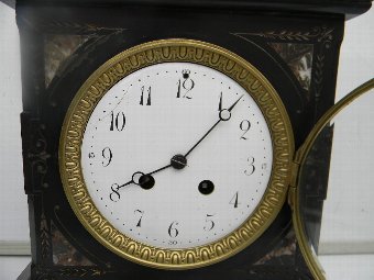 Antique Mantle Clock Victorian 8 day mechanical movement chimes on the Half and hours. 