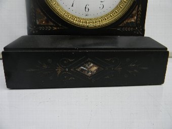 Antique Mantle Clock Victorian 8 day mechanical movement chimes on the Half and hours. 