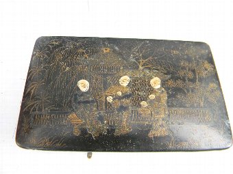 Antique antique musical table top snuff box 