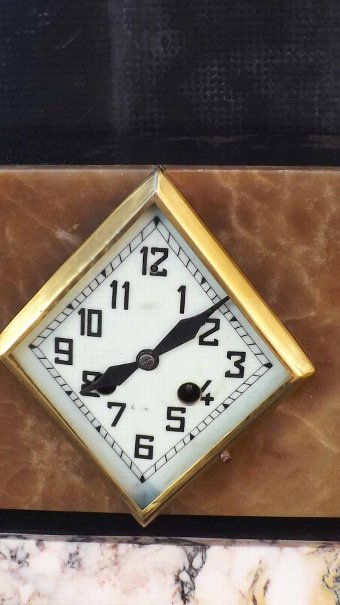 Antique Art Deco Clock set, 8 day mechanical striking on bell circa 1920's 