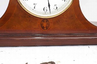 Antique Mantle clock, Edwardian mahogany cased with inlays. 