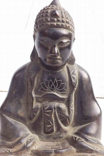 Antique Buddah in Bronze statue, early 19th century. 