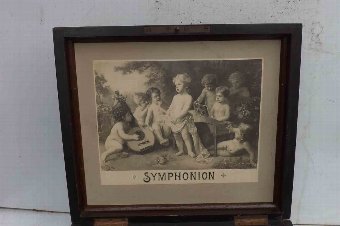 Antique symphonion walnut cased 10